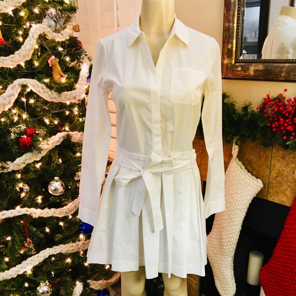 🔥FINAL💰DROP🔥 DVF White Pleated Shirt Dress - 6